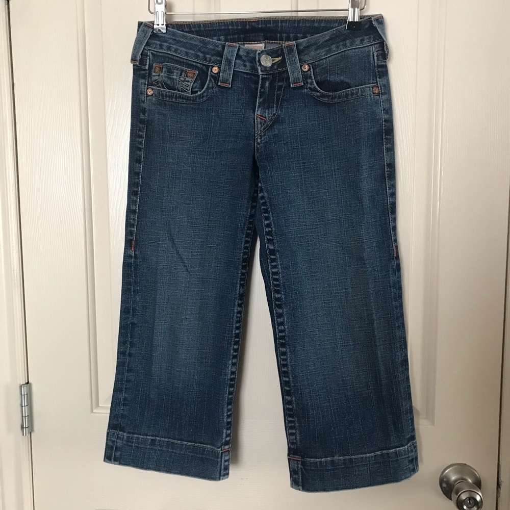 Women’s True Religion Carmen Cropped Jeans Size 27 Inseam 20”
